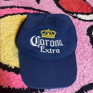 Corona Extra Navy Cap with Yellow Crown Embroidery